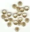 20 3x7mm Bright Gold with Curl Bead Caps